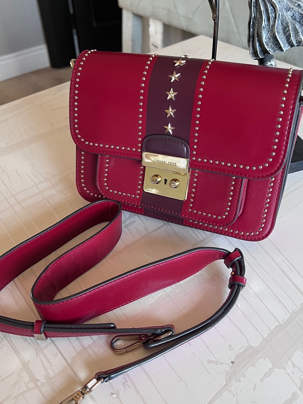 [used] Michael Kors Star-Studded sloan Crossbody